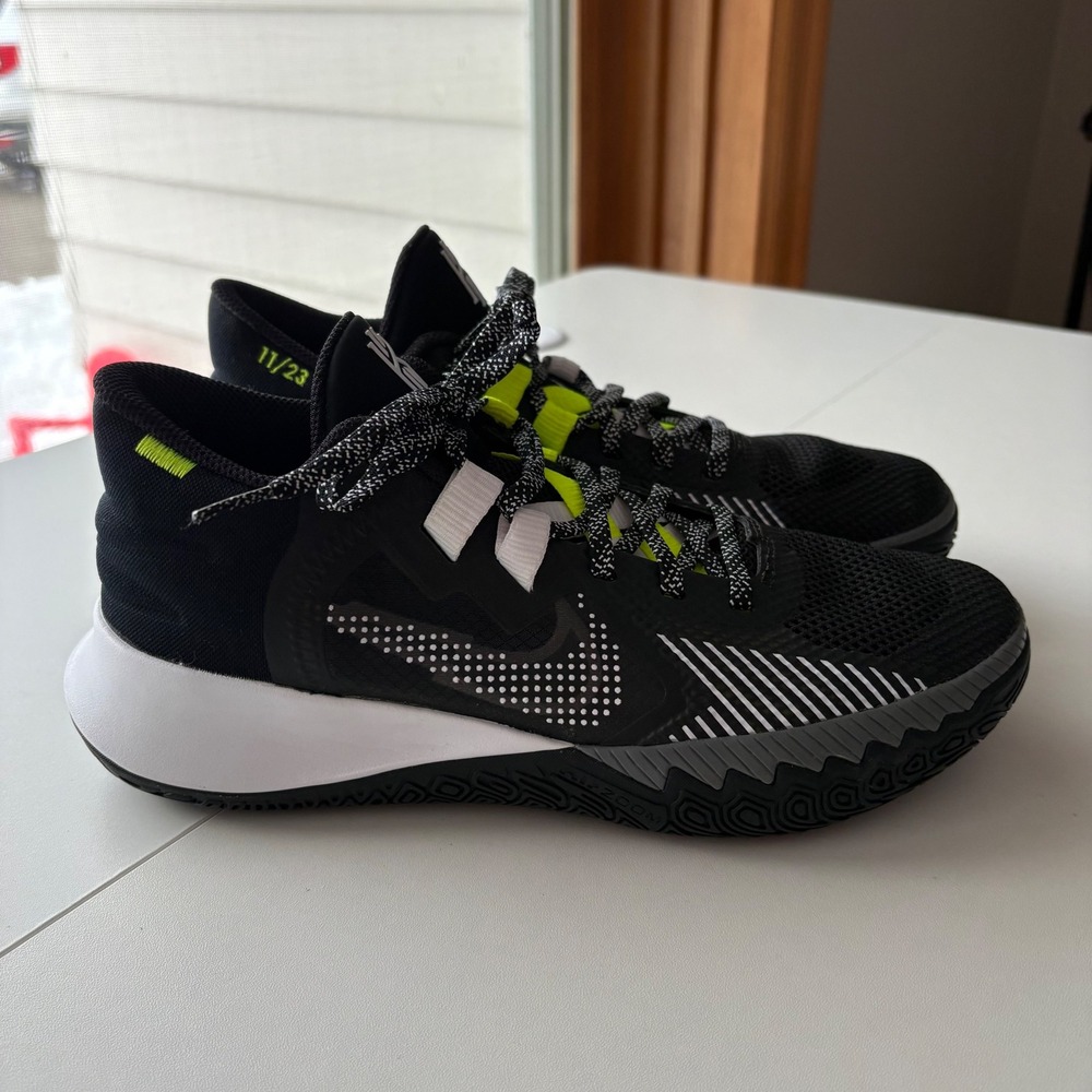 Nike Kyrie Flytrap 4 Black White Lime Green Basketball Shoes CT1972-005 Mens 7.5